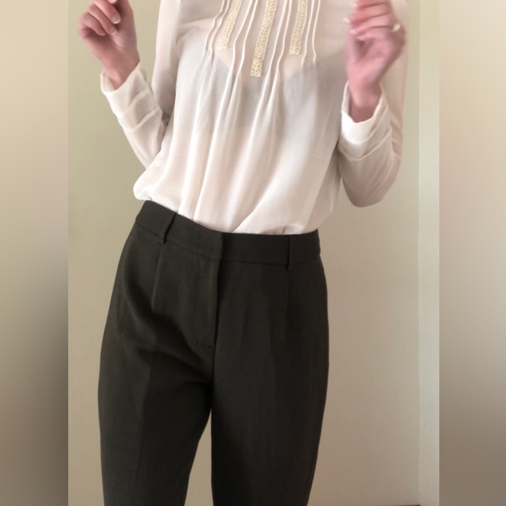 Dark Academia Vintage Tailored 90s Dark Brown Trousers Women’s Pants Size 2p